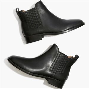 Madewell Ainsley Black Leather Ankle Booties Sz 7.5